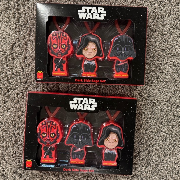 McDonald's Other - McDonald’s Star Wars Dark Side zipper pulls, pack of 3.  2 available. NIB